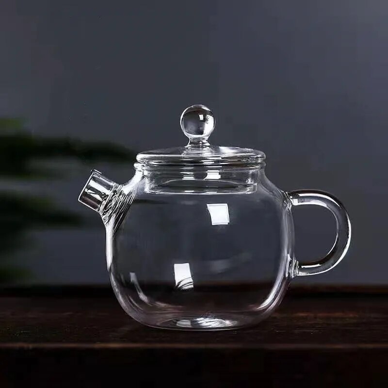 1Pcs 120ML Mini Glass Teapot and 50ml Double Glass Cup Japanese Style Tea Maker