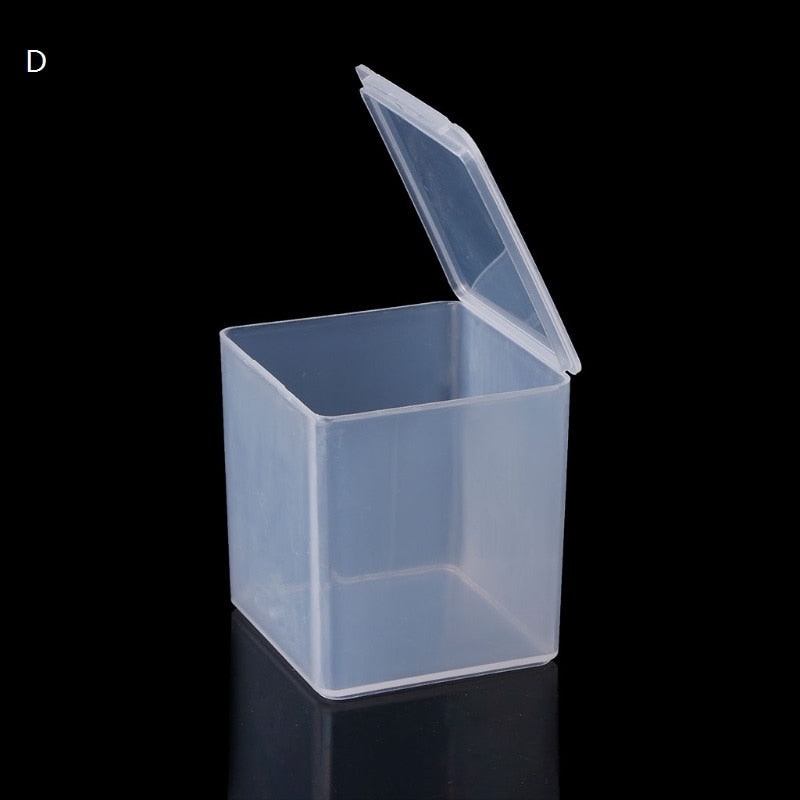 Square Plastic Transparent Storage Box Jewelry Beads Container Fishing Tools Accessories Box Small Items Sundries Organizer Case