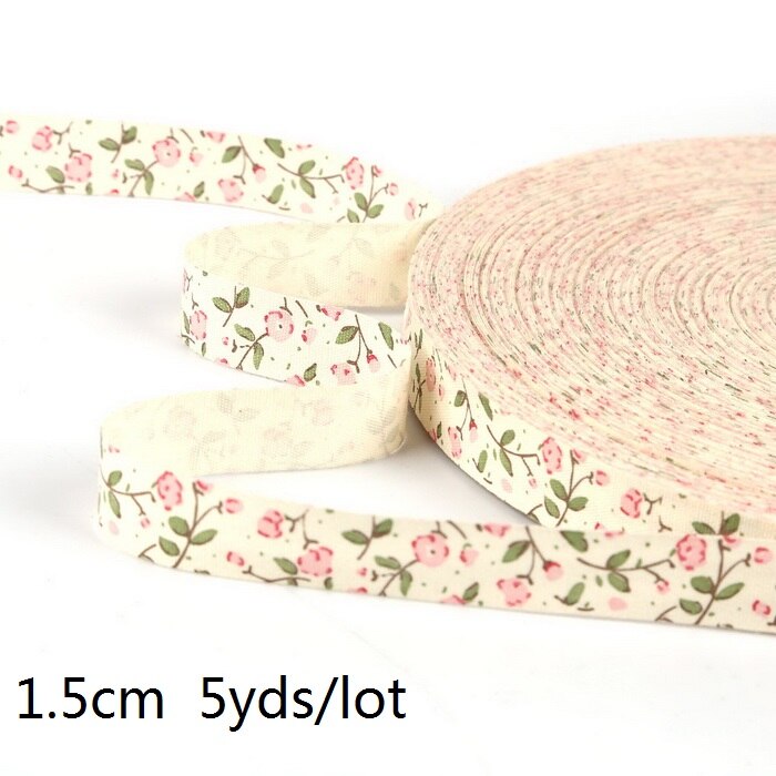 5yards Cartoon Printed Cotton Ribbons Hairbows Christmas Decoration for Home Gif