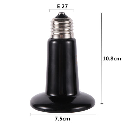 Pet Reptile Far Infrared Ceramic Heating Lamp 110v/220v Heat Emitter Light Bulb 25W 50W 75W 100W 150W 200W Animal Hatch Heating