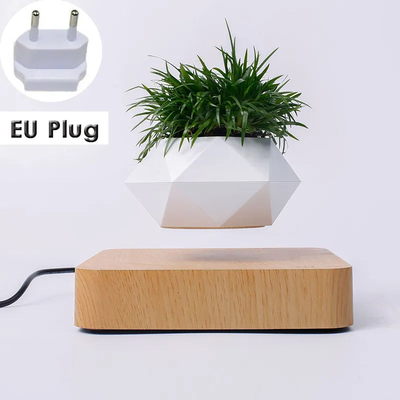Levitating Air Bonsai Pot Rotation Planters Magnetic Levitation Suspension Flower Floating Pot Potted Plant Desk Decor