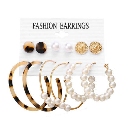 17KM Vintage Tassel Acrylic Earrings for Women Bohemian Earrings Set Big Dangle Drop Earring 2020 Brincos Female Jewelry