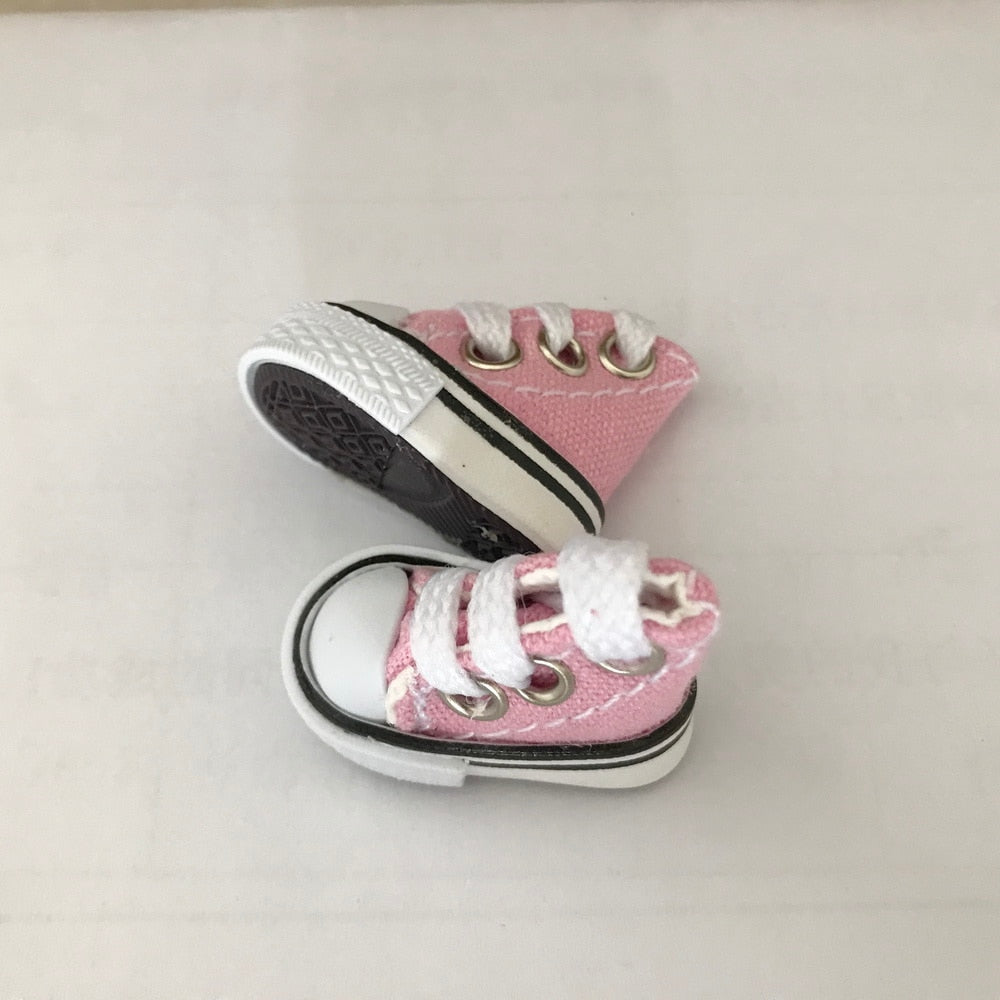 1 Pair 3.5cm Doll Shoes for Blyth Licca Jb Doll Mini Shoes for Russian Doll Sneakers Shoes for 1/12 BJD Doll Doll Accessories