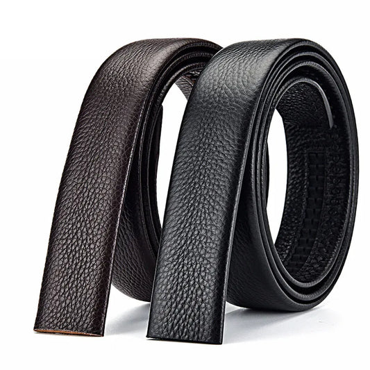 100 120 130 140 150 160 170 180cm Automatic Belt Without Buckle Men Width 3.5cm No Buckle Good Quality Leather Belt Body Strap