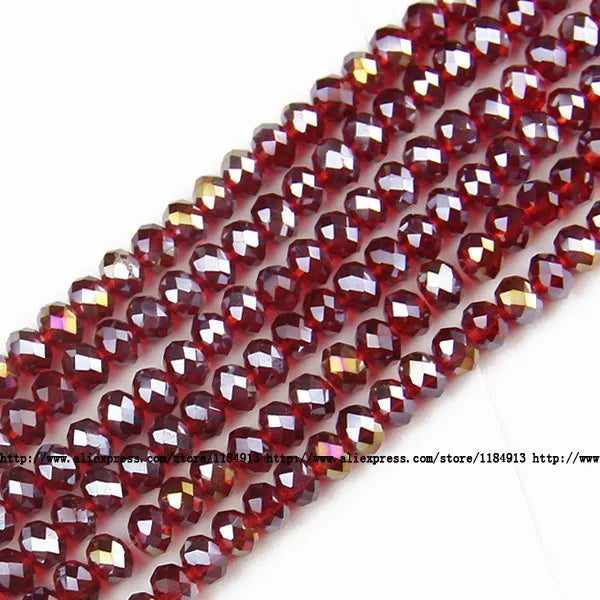 JHNBY Round Shape Upscale Austrian Crystal Beads High Quality 6mm 50pcs Loose Beads Rondelles Glass Ball Bracelet Jewelry DIY