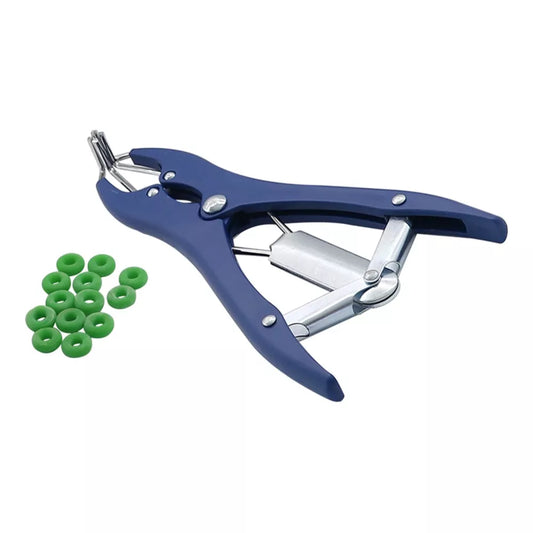 1 Pc Broken Tail Castration Forceps With 100 Pcs High Elastic Tendon Rubber Castration Rings Farm Animal Livestock Supplies