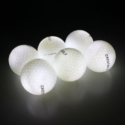 10 Pack Crestgolf Glow in the Dark Golf Balls for Night Light Up LED Golf Ball Six Colors for Your Choice