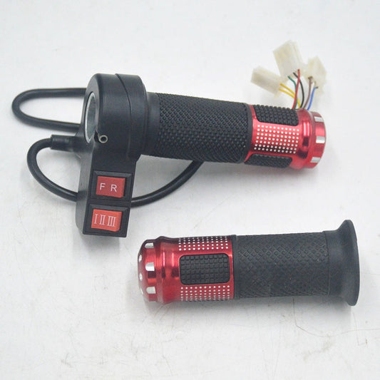 24V 36V 48V 60V 72V Electric Bicycle Thumb Throttle With Handle Grips on/Off Switch Finger Throttle Twist Throttle