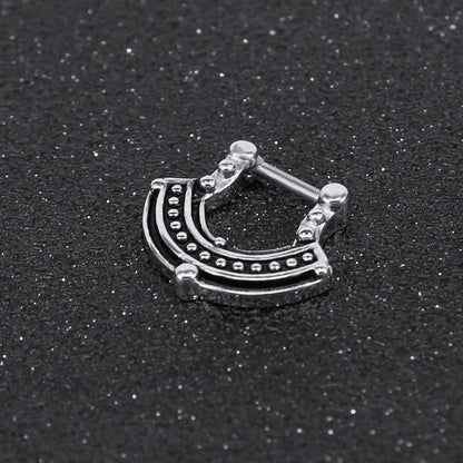 Indian Nose Piercing Septum Clicker Real Clip Rings Piercing Jewelry Septum Tribal Hoop Nose Ring Body Piercing Septo Indiano