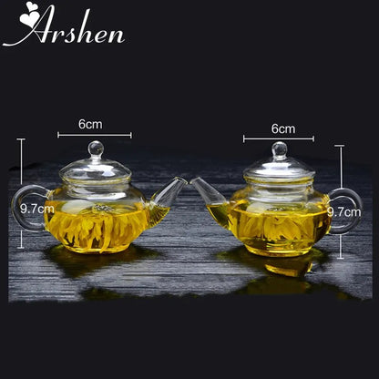 Arshen Newest 250ml Filterable Heat-Resistant Glass Teapot Double Wall or With S
