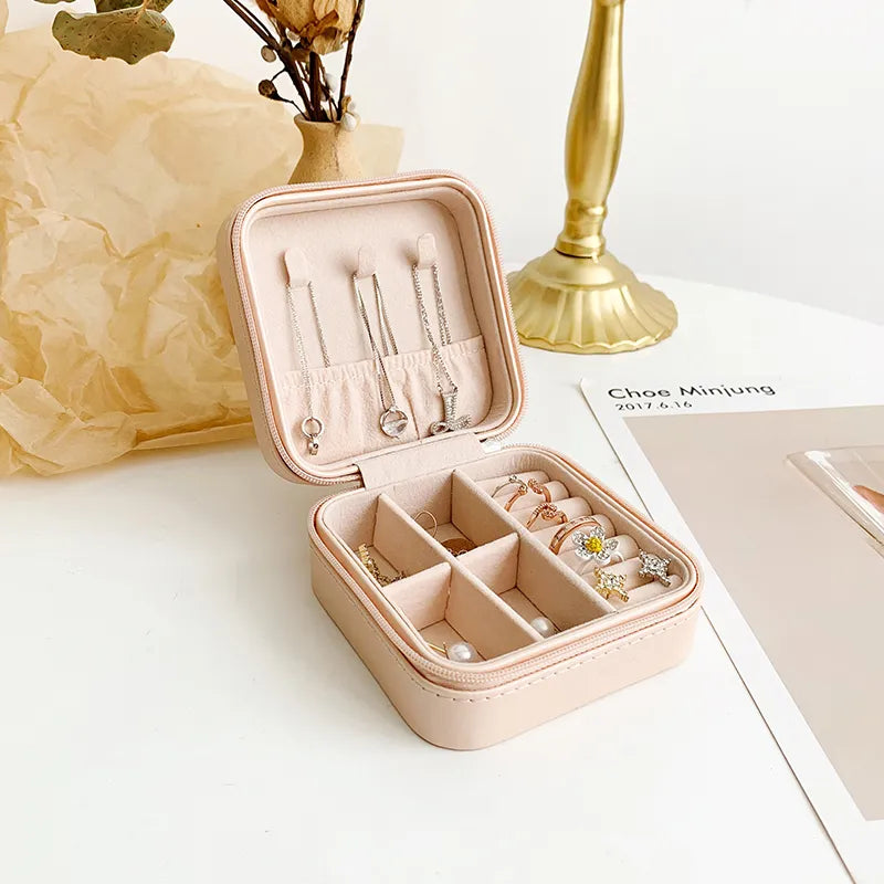Jewelry Organizer Large Jewelry Box High Capacity Jewelry Casket Makeup Storage Makeup Organizer Leather Beauty Travel Box