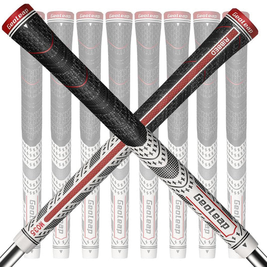 Geoleap Golf Grips 10pcs/Lot, Back Rib，Multi Compound  Hybrid Golf Club Grips, Standard, 7 Color. Fress Shipping