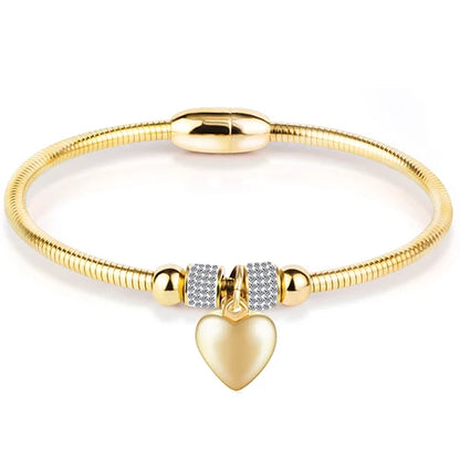 Drop Shipping Fashion Woman Bracelet and Bangles With Magnetic Clasp Women Stainless Steel Bracelet Bangles Jewelry