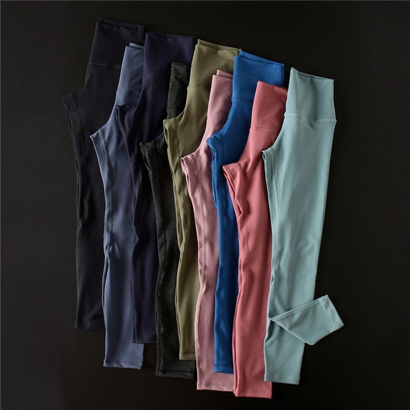 Super Stretchy Gym Tights Tummy Control Yoga Pants With Hidden Pocket High Waist Sport Leggings Push Up Running Pants Women