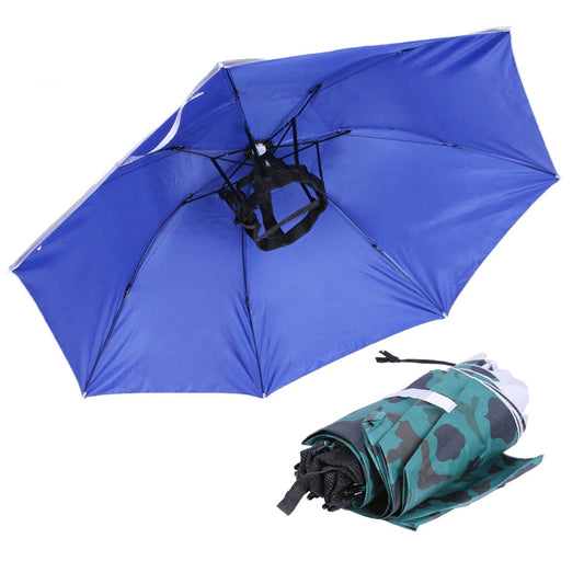 Foldable Head Umbrella Hat Anti-Rain Anti-Uv Outdoor Fishing Caps Portable Travel Hiking Beach Fish Tackle Iscas Pesca Rain Gear