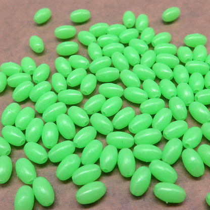 200 PCS/Lot Oval Hard Fishing Bead Luminous Plastic Float Bobber Stopper Hook Lure Accessories