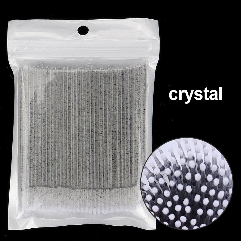 Kekelala 100pcs/Bottle Eyelash Extension Cleaning Swabs Lash Lift Glue Remover Applicators Microblade Makeup Micro Brushes Tool