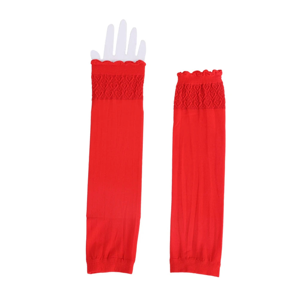 Islamic Muslim Sleeves Gloves Arm Cover Hijab Stretchy Fabric Arab Sleeves New Elastic Sun Protection Arm Warmer Middle East