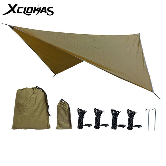 Rhombus Waterproof Tarp Tent Shade Outdoor Camping Hammock Rain Fly UV Garden Awning Canopy Sunshade Ultralight 360x290cm