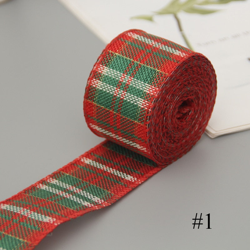 6Yards/Roll Ribbon Imitation Hemp Ribbon Wire Linen Ribbon Christmas Decoration