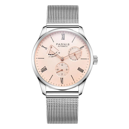 Fashion Luxury Parnis 41.5MM Power Reserve Automatic Mechanical Self Winding Men Watches Mekanik Kol Saati Relogio Automatico