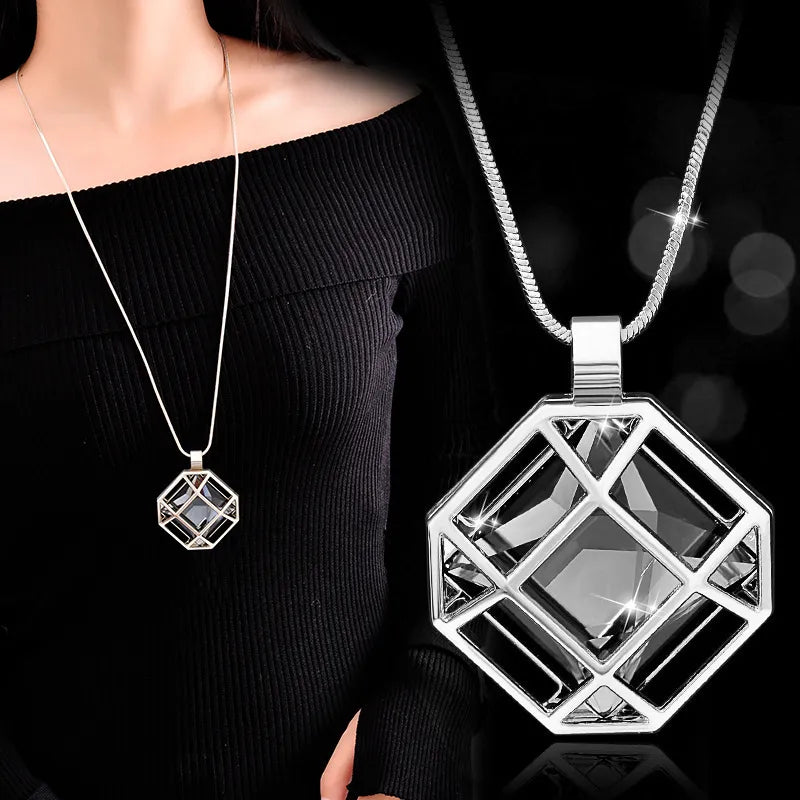 Long Necklaces & Pendants for Women Maxi Collier Femme Geometric Chain Fashion Necklace Statement Colar Accessories Jewelry 2022