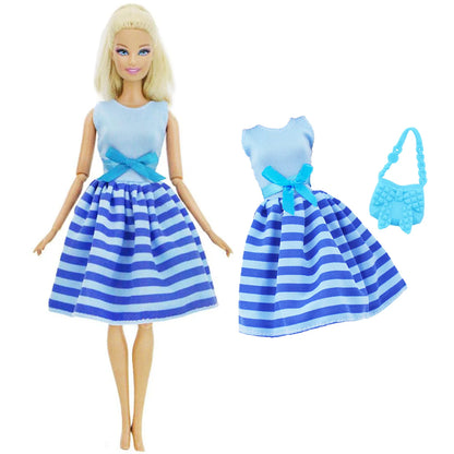1x Doll Clothes Fashion Dress Daily Wear Skirt Party Gown Blouse Pants Clothes for Barbie Doll Accessories Lovely Girl Baby Toys