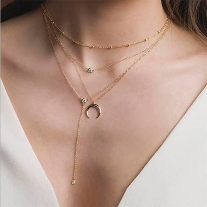 Sequins Multi Layer Long Necklaces Pendant Bohemian Pendant Necklace for Women Bijoux Jewelry Accessories