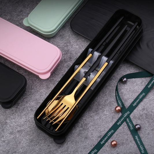 TUUTH Dinner Set Cutlery Stainless Steel Tableware Knife Fork Spoon Dinnerware Set With Box Western Dinner Tools