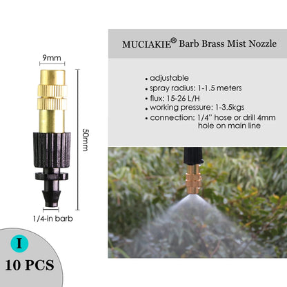MUCIAKIE Variety Style Adjustable Irrigation Sprinkler Garden Emitters Stake Dripper Micro Spray Rotating Nozzle Watering Arrow