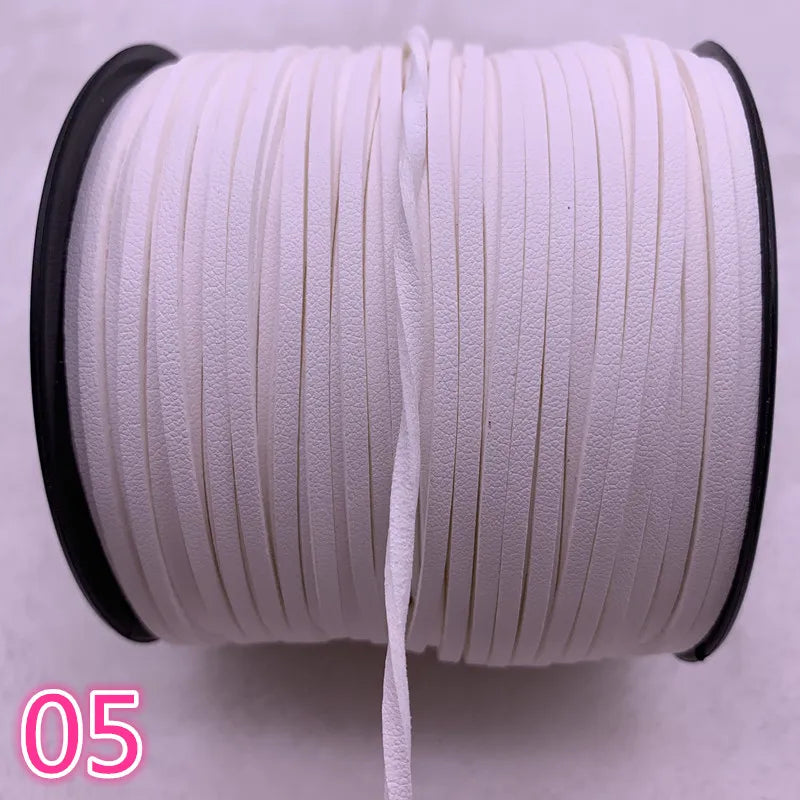 NEW 5yards/Lot 3mm Double Sided Suede Braided Cord Korean Velvet Leather Handmade Beading Bracelet Jewelry String