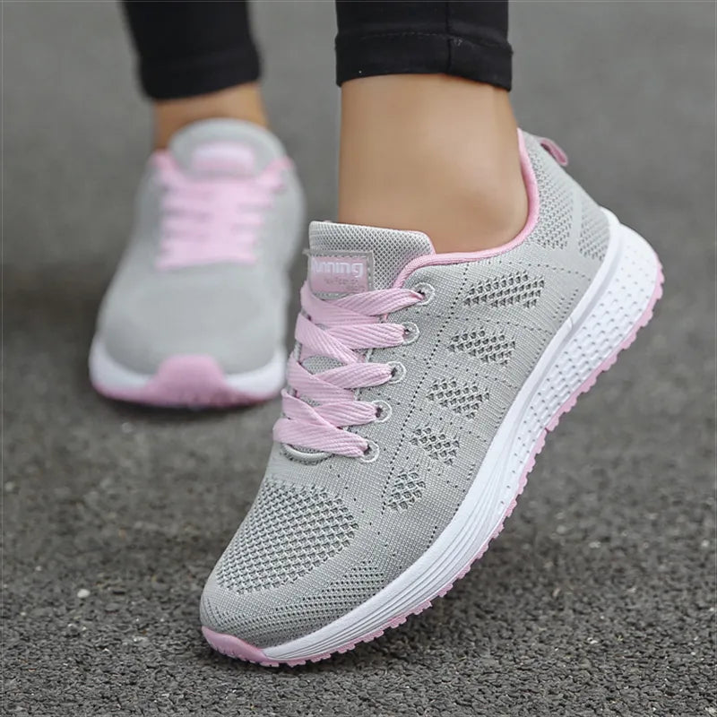 Women Casual Shoes Breathable Mesh Vulcanized Shoes Woman White Sneakers Women Tenis Feminino Gym Shoes Sport Women's Sneakers