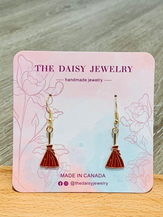 Halloween Broom Earrings