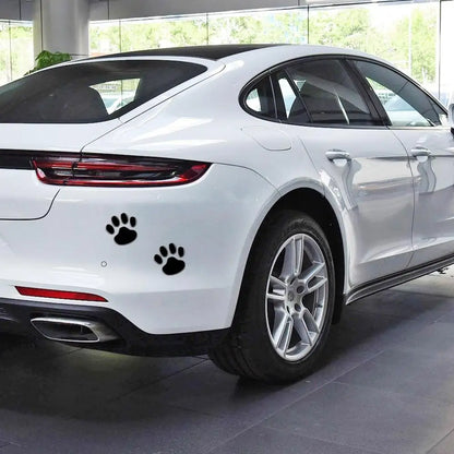 2Pcs/Set Car Sticker Cool Design Paw 3D Animal Dog Cat Bear Foot Prints Footprint Decal Car Stickers Silver Red Black Golden
