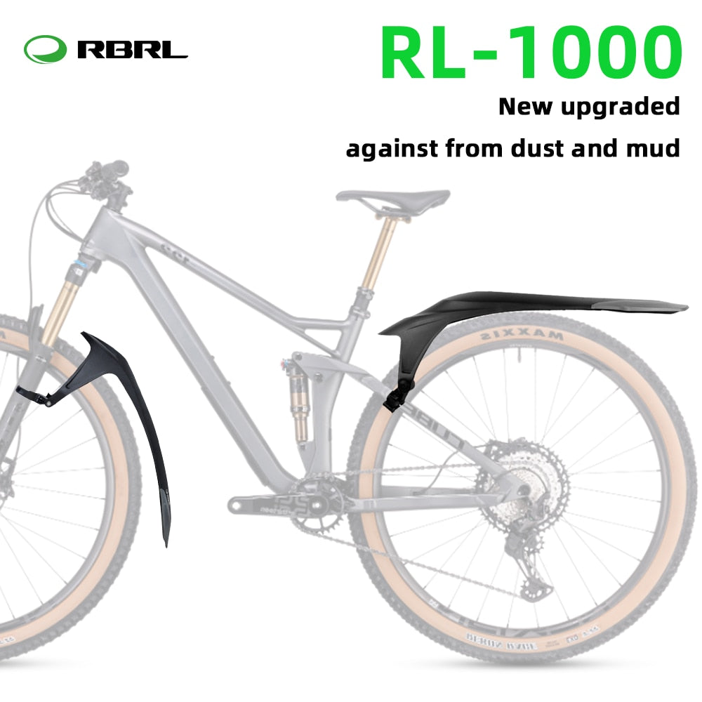 RBRL Bicycle Mudguard Set MTB Cycling Fender E-Bike Adjustable Mountain Bike TPE Widen Lengthen Patent Quick Release Protector