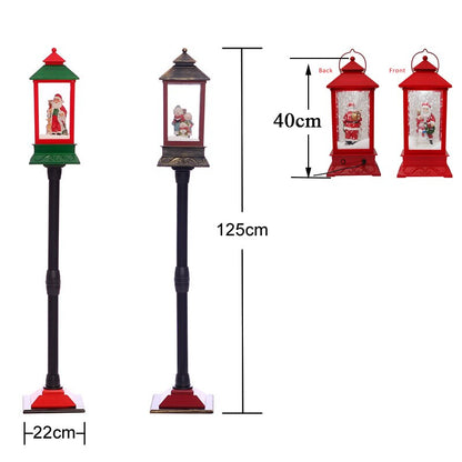 Christmas Decorations Western Style Snow Street Light With Music Merry Christmas Decoration for Garden