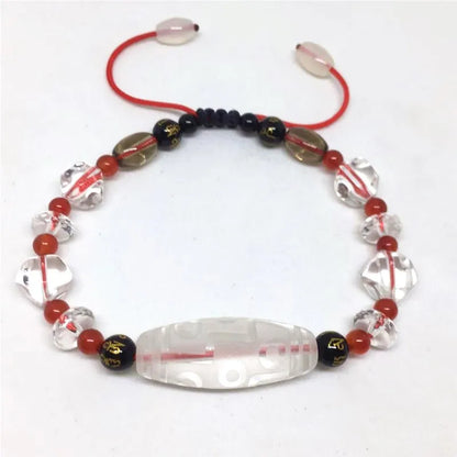 Tibet Dzi Beads Bracelet Natural Stone 9 Eyes and 3 Eyes Beads Fengshui Beads Bracelet