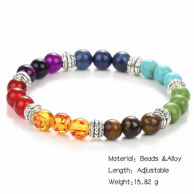 If ME F7 Chakra Bracelet Men Black Lava Healing Balance Beads Reiki Buddha Prayer Natural Stone Yoga Bracelet Women Jewel