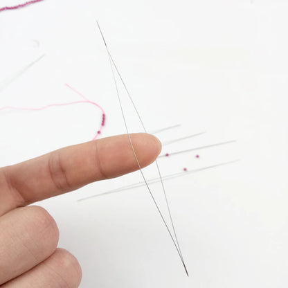 BTFBES 5pcs Central Opening Jewelry Beading Needles Stainless Steel Pins Jewelry Bracelets Handmade Making Beads DIY Accessories