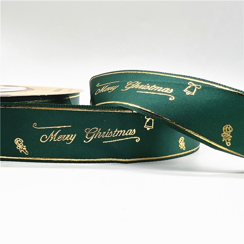5yards 1inch 25mm Christmas Ribbon Printed Christmas Polyester Ribbon for Handmade Design Christmas Decoration DIY