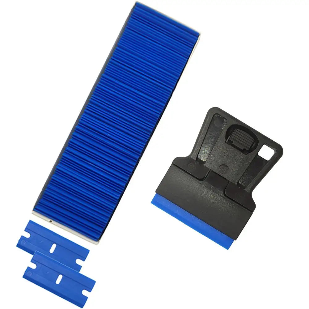 CNGZSY Auto Sticker Label Glue Scraper Plastic Razor Blades Glass Window Clean Spatula Car Vinyl Wrap Film Squeegee E14B
