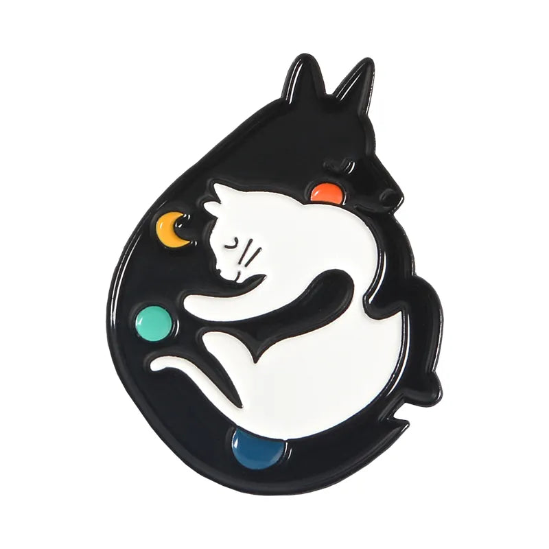 Meow Cat Kindergarten Enamel Pins Box Kitten Hugging Cats Badge Custom Brooch Bag Clothes Lapel Pin Cartoon Animal Jewelry