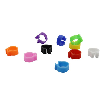 400 Pcs 8mm Bird Foot Clip Ring Pigeon Training Tools 10 Colors Bird Parrot Feeding Identification Foot Ring Animal Supplies