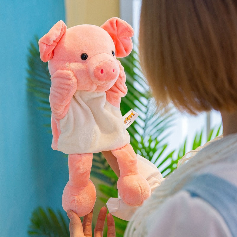 30cm Cute Whole Body Animal Hand Puppet Plush Toy Kindergarten Story Interactive Props Parent-Child Game Glove Dolls