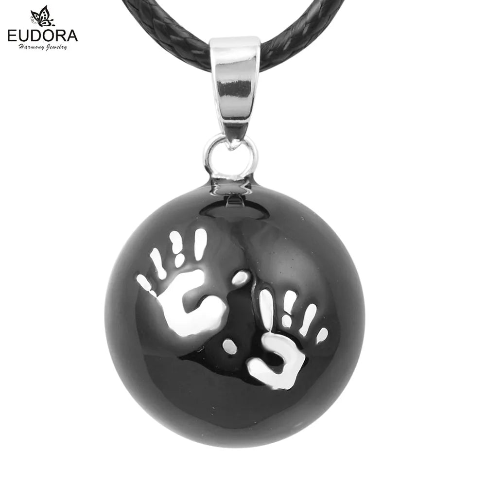 Eudora Harmony Ball Pendant Necklace Pregnancy Chime Ball Mexcian Bola Pendants Wishing Balls Fine Jewelry for Women