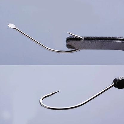 100pcs/Bag Iseama Circle Carp Eyed Fishing Hook Size 1# to 14# Ring Eye Japan High-Carbon Steel Fish Hook