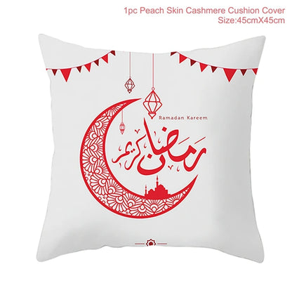 EID Mubarak Cushion Cover Ramadan Decoration for Home Ramadan Kareem Mubarak Muslim Islamic Party Supplies EID Pillowcase