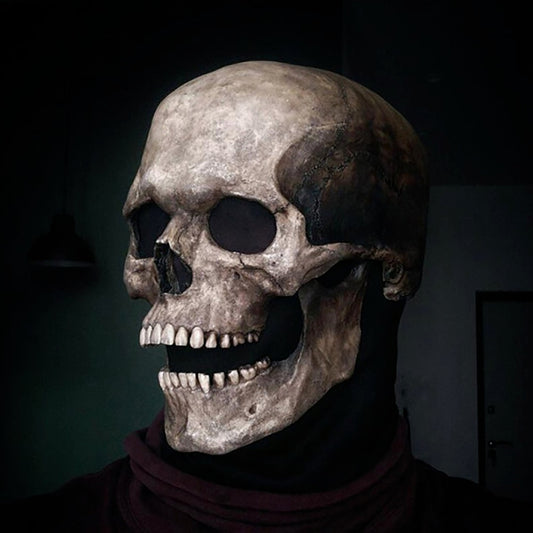 Halloween Mask Movable Jaw Full Head Skull Mask Halloween Decoration Horror Scary Mask Cosplay Party Decor 2023 Skull Helmet