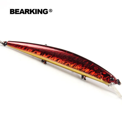 BEARKING for Artificial Fishing Lures Minnow Quality Wobblers Baits 13cm 21g Suspending Hot Model Crankbaits Popper