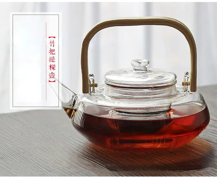 Kettle Electric Pottery Stove Heating Filter Glass Steaming Teapot Tea Cooker Fl